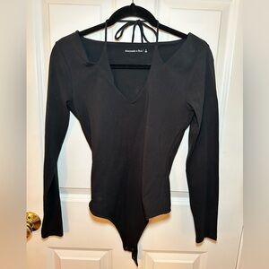 Abercrombie & Fitch Black Long-sleeve Bodysuit